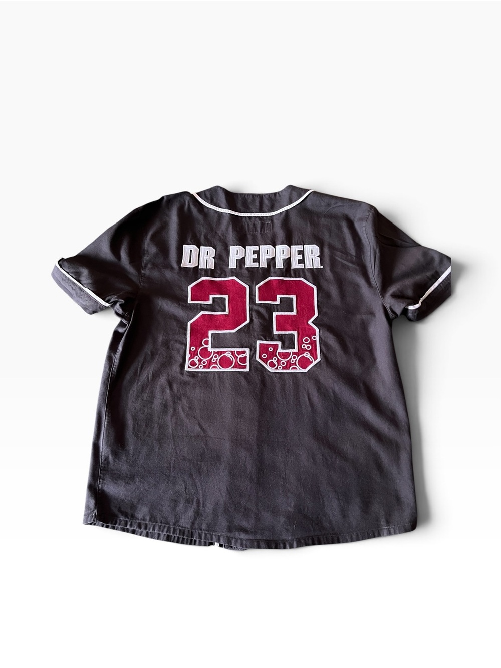 Hollister Dr Pepper 23 Baseball Jersey Black Boxy Fit Size Small